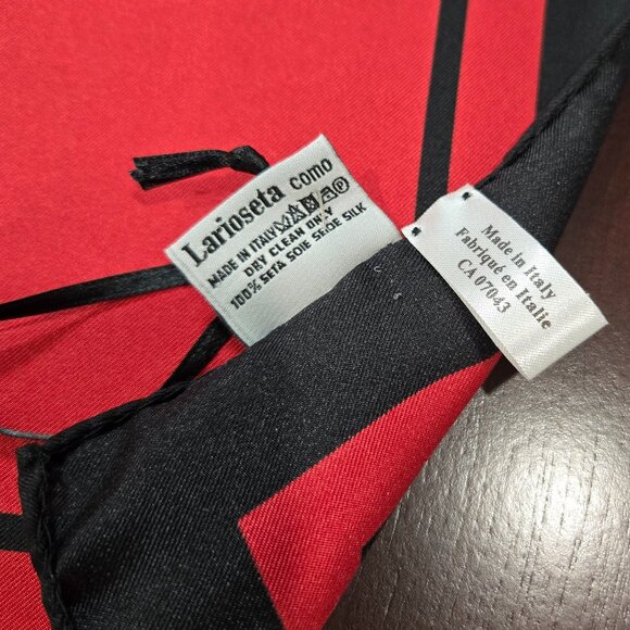 Moschino Couture Logo-Print Silk Scarf - Red - Picture 6 of 6